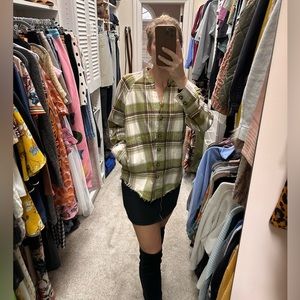 Blu Pepper - Olive Plaid flannel
